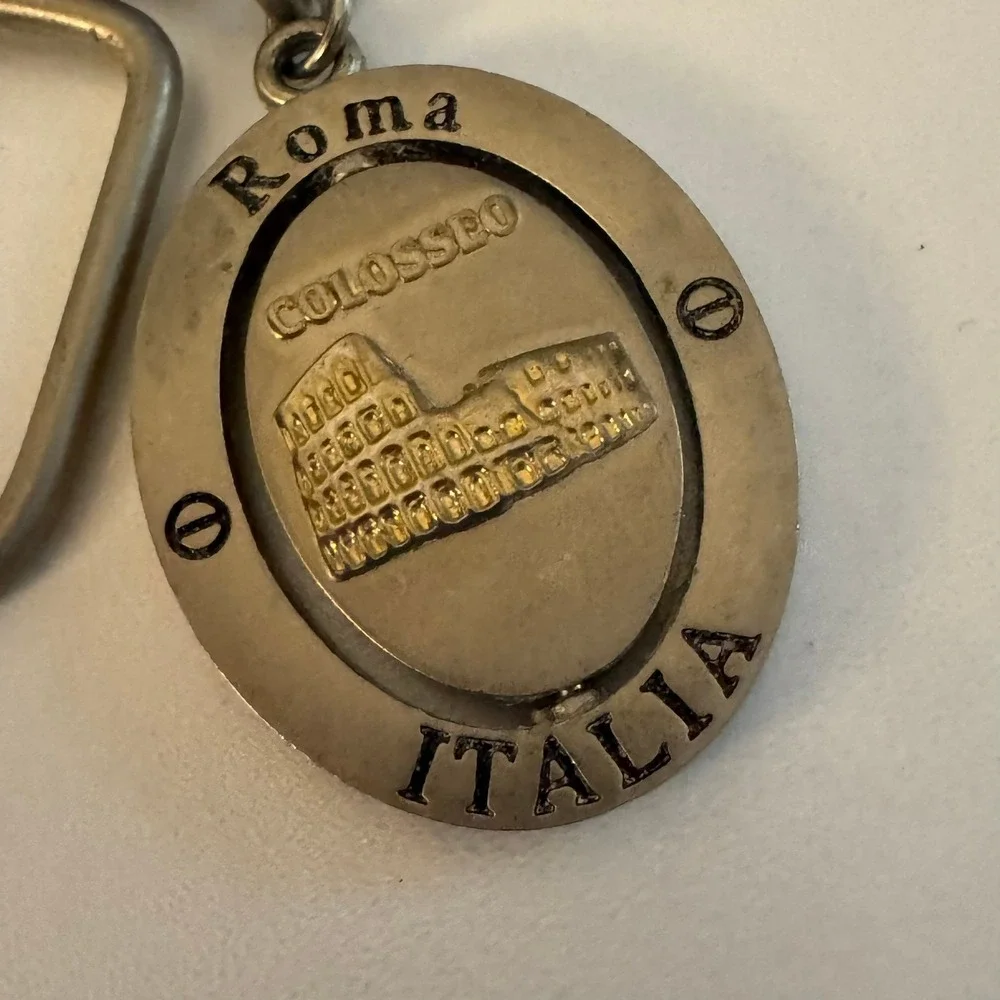 Roma Italia Keychain St Peters Basilica Colosseo Landmark‎ Travel Souvenir